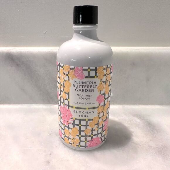 NWT Beekman 1802 Plumeria Butterfly Garden Goat Milk Hand And Body Lotion 370ml - Picture 1 of 3